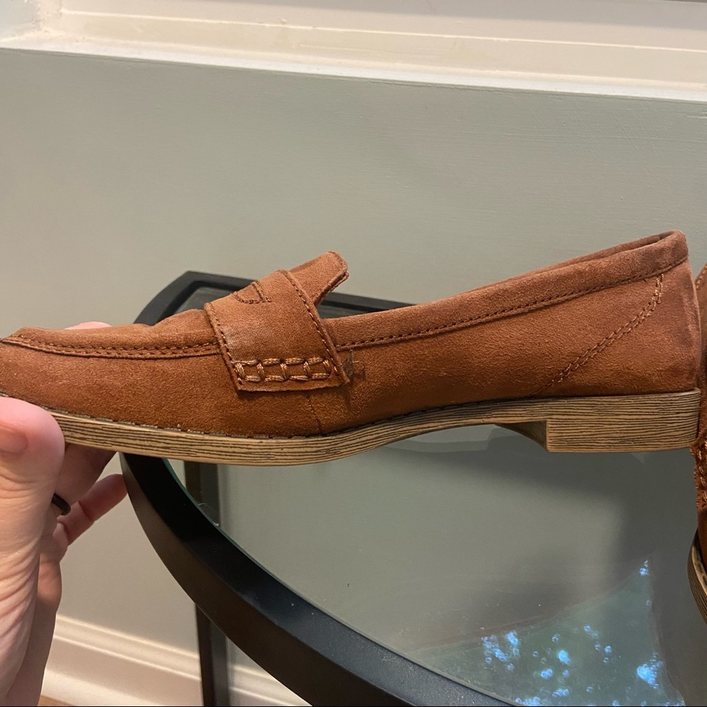 American Eagle women’s 8.5 brown suede flats loafers dress shoes - Picture 6 of 9